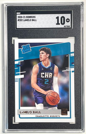 2020 2021 Panini Donruss Rated Rookie LaMelo Ball #202 SGC 10 GEM MINT