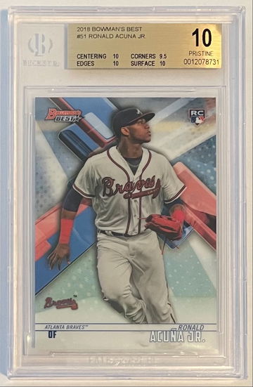 Ronald Acuna 2018 Bowman’s Best #51 BGS 10