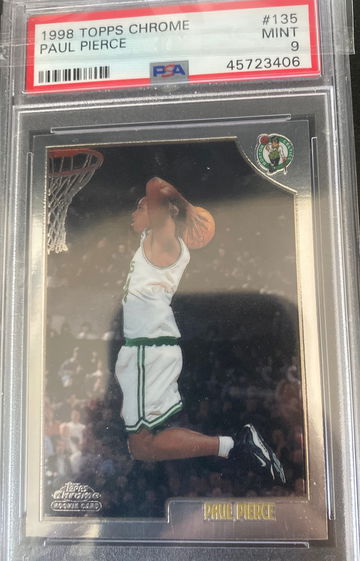 Paul pierce 1996 topps chrome psa 9
