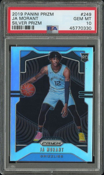 2019 Panini Prizm Ja Morant #249 SILVER PRIZM PSA 10