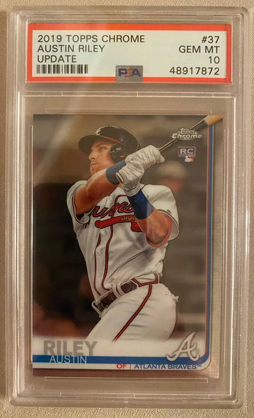 2019 topps chrome update Austin riley PSA 10
