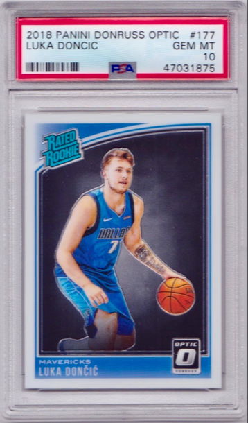 2018-19 Donruss Optic Rated Rookie Luka Doncic PSA 10