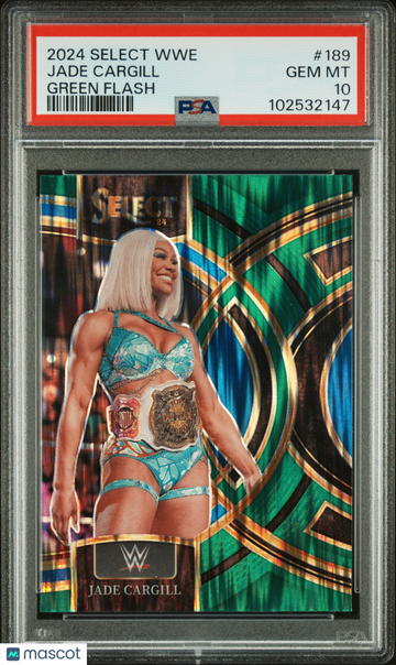 2024 Panini Select WWE Jade Cargill #189 Green Flash PSA 10