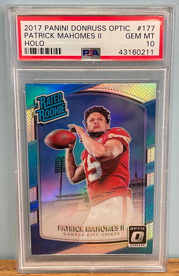 PATRICK MAHOMES 2017 Panini Donruss Optic HOLO PSA 10