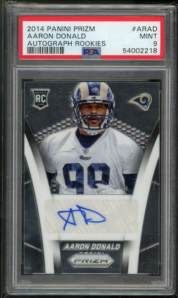 2014 Prizm Aaron Donald Autograph Rookies PSA 9 