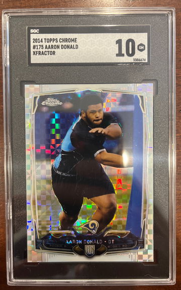 2014 Topps Chrome Xfractor Aaron Donald Rookie RC SGC 10