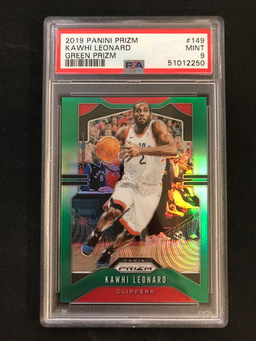 2019 Panini Prizm - Kawhi Leonard - Green Prizm PSA 9