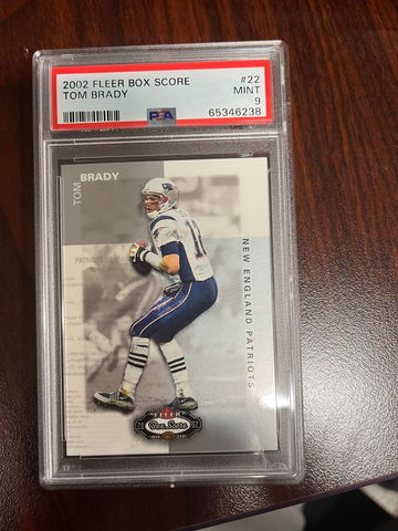 2002 Fleer Box Score Brady PSA 9
