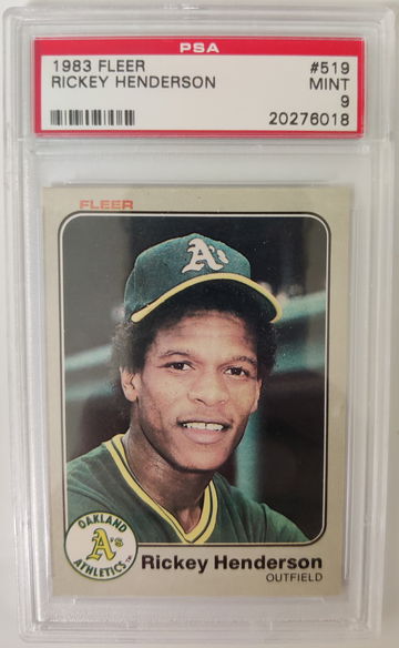 1983 Fleer Rickey Henderson #519 PSA 9 Mint