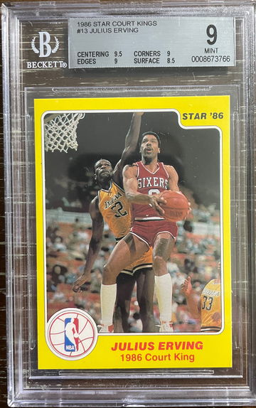1986 Star Court Kings #13 Julius Erving BGS 9
