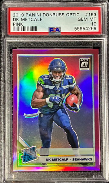 DK Metcalf 2020 Panini Donruss Optic Pink PSA 10 #163