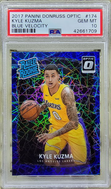 2017-18 Optic Kyle Kuzma #174 blue velocity PSA 10 Gem mint