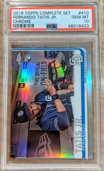2019 Topps Complete Set Fernando Tatis Jr. Chrome Refractor 410 PSA 10 GEM MINT