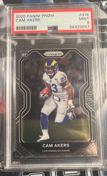 2020 Panini Prizm Cam Akers #376 Rookie Card PSA 9 Mint