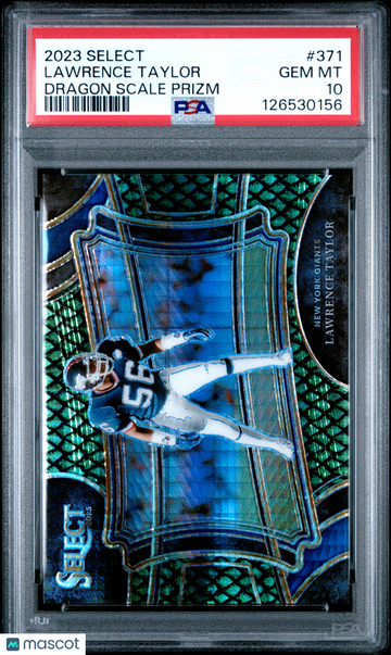 2023 Panini Select Lawrence Taylor #371 Dragon Scale Prizm PSA 10