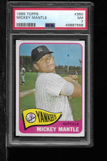 1965 TOPPS MICKEY MANTLE PSA 7