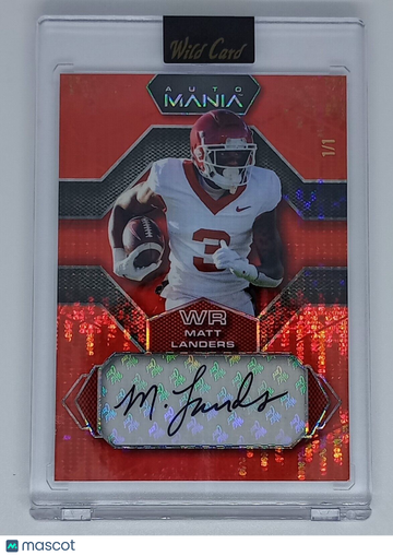Matt Landers 2023 Wild Card RC Rookie Auto Mania Autograph True 1/1