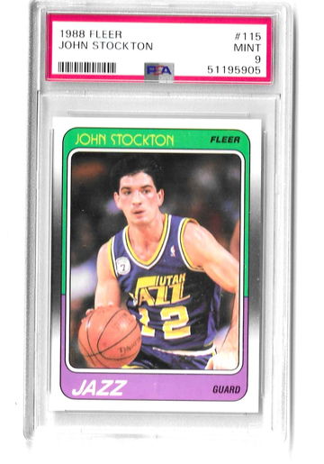 1988 fleer john stockton psa 9
