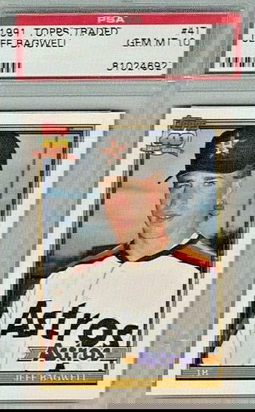 1991 Topps Traded #4T PSA 10 Jeff Bagwell Gem Mint