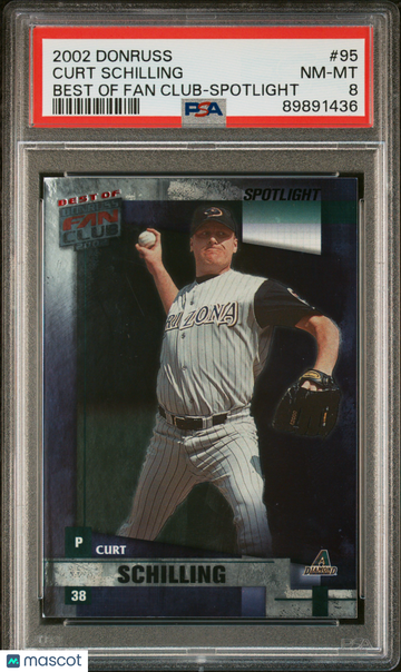 2002 Donruss Best Of Fan Club Curt Schilling #95 Spotlight PSA 8