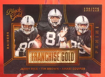 Jerry Rice Tim Brown Amari Cooper Franchise Gold 138/225 Football Card #FG12 NM