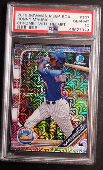 2019 Bowman Mega Box Chrome #107 Ronny Mauricio PSA 10