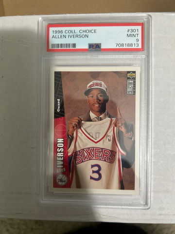 1996 UD Collectors Choice #301 Allen Iverson RC PSA 9