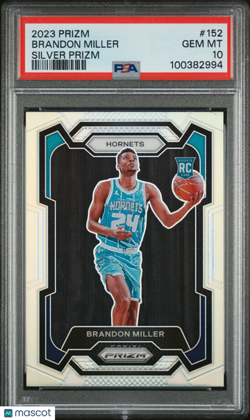 2023 Panini Prizm Brandon Miller #152 Silver PSA 10