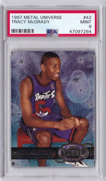 Tracy McGrady 1997 Metal Universe PSA 9 Rookie