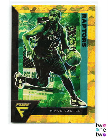 Vince Carter 2020-21 Panini Flux Gold Cracked Ice Prizm /10 #189 Toronto Raptors