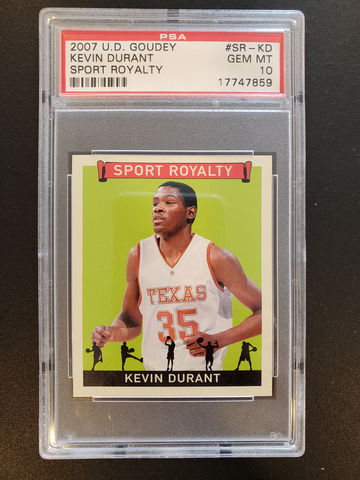 2007 Upper Deck Goudey Sports Royalty Kevin Durant Short print PSA 10 GEM MINT Population 17