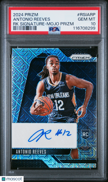 2024 Panini Prizm Rookie Signatures Antonio Reeves #RSIARP RK Mojo PSA 10