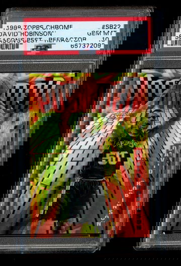 1998 Topps Chrome David Robinson Season's Best Refractor SB22 Spurs HOF PSA 10