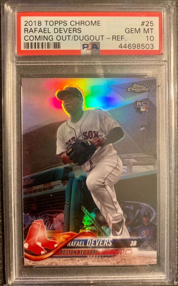 2018 Topps Chrome Rafael Devers SP PSA 10
