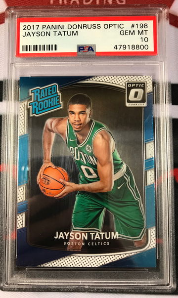 Jayson Tatum 2017/18 Panini Optic Rated Rookie PSA 10