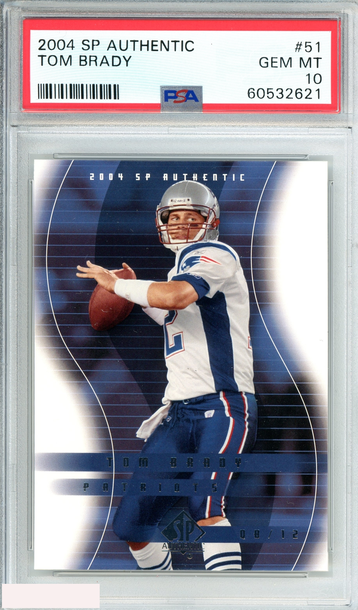 2004 SP AUTHENTIC TOM BRADY #51 NEW ENGLAD PATRIOTS PSA 10 GEM MT