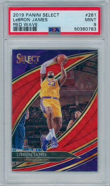 2019 Select Courtside #261 Lebron James - Red Wave Prizm (PSA 9) Lakers (NBA) Basketball 🏀 