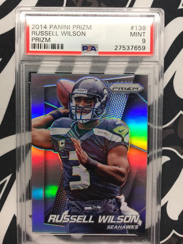 2014 Panini Prizm Russell Wilson Silver Prizm #138 PSA 9
