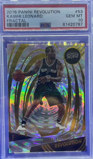 2016-17 Panini Revolution Fractal Kawhi Leonard #53 PSA 10 Gem Mint Spurs