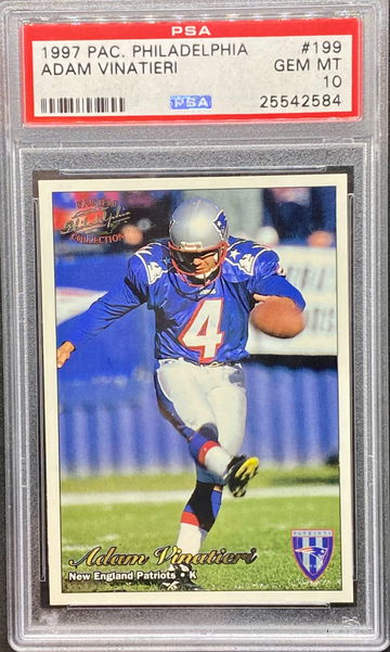 1997 Pac Philadelphia Adam Vinatieri PSA 10