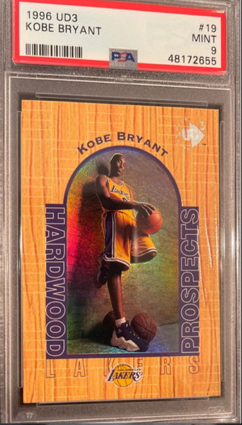 1996-97 UD3 Kobe Bryant Rookie #19 Los Angeles Lakers HOF RC Rookie PSA 9 Mint