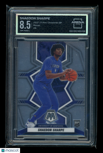 2022-23 Panini Chronicles Draft Picks Mosaic Shaedon Sharpe #8 RC Arena Club 8.5