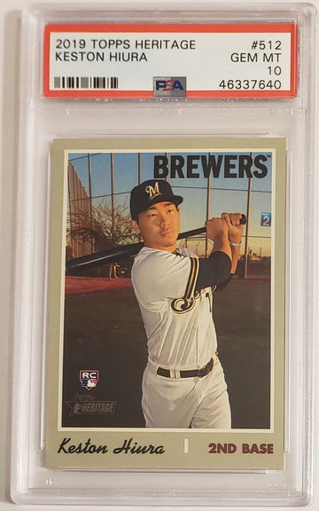 2019 Topps Heritage Keston Hiura RC #512 PSA 10