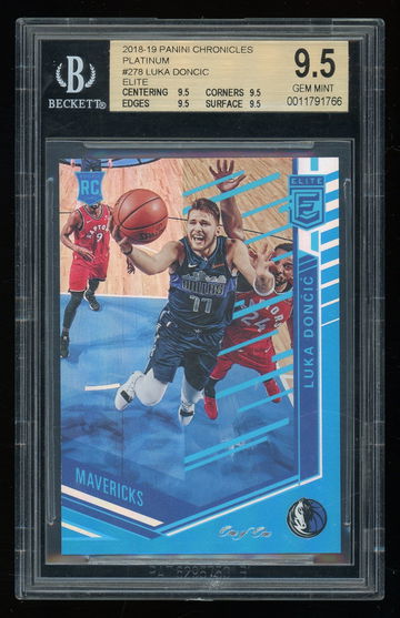 Luka Doncic 2018 Chronicles Elite Platinum 1/1 RC BGS 9.5 One of One
