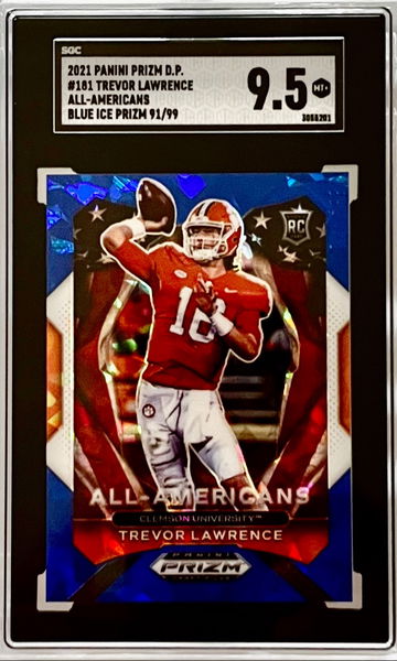 SGC 9.5 TREVOR LAWRENCE RC 91/99 Blue Ice PANINI PRIZM