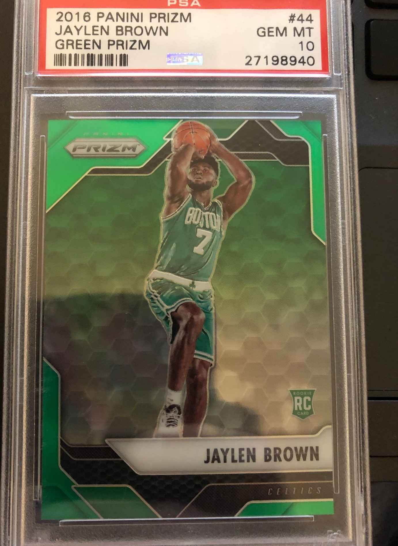 Jaylen Brown 2016 Prizm Green PSA 10