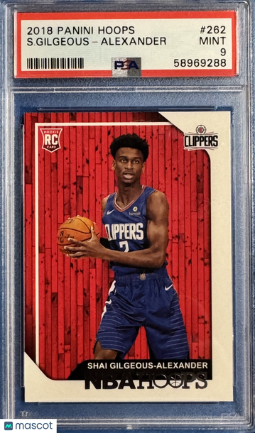 2018 Panini Hoops S. Gilgeous-Alexander #262 PSA 9