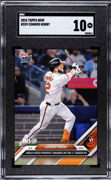 2024 TOPPS CONNOR NORBY NOW #259 rookie RC limited /2284 SGC 10