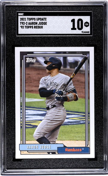 2021 Topps Update #T92-2 Aaron Judge '92 Topps Redux SGC 10