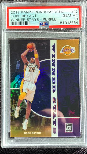 2019 Optic Kobe Bryant Winner Stays - Purple PSA 10 Gem Mint!